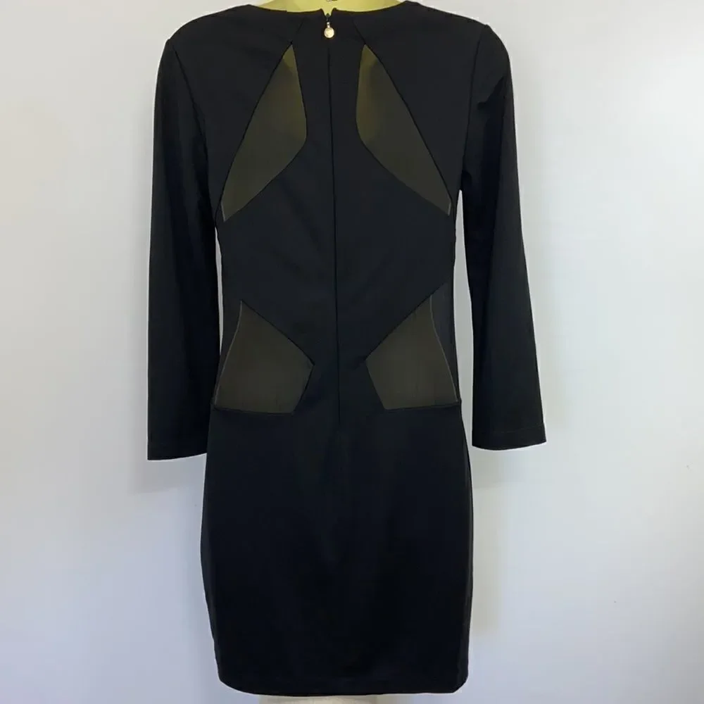Just Cavalli Dress Black Silk Mesh Accents Nwot Sz Sm - Picture 7 of 9